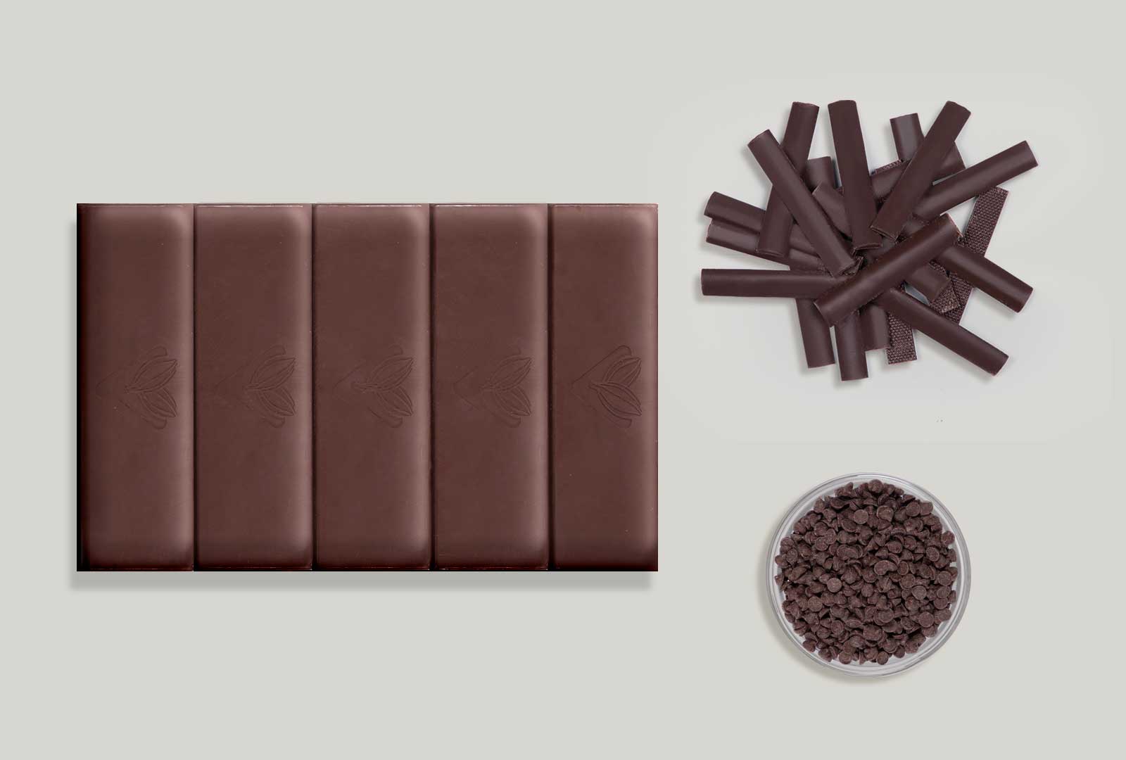 Dark Couverture Chocolate Block, Sticks and Chips - Freyabadi Indotama
